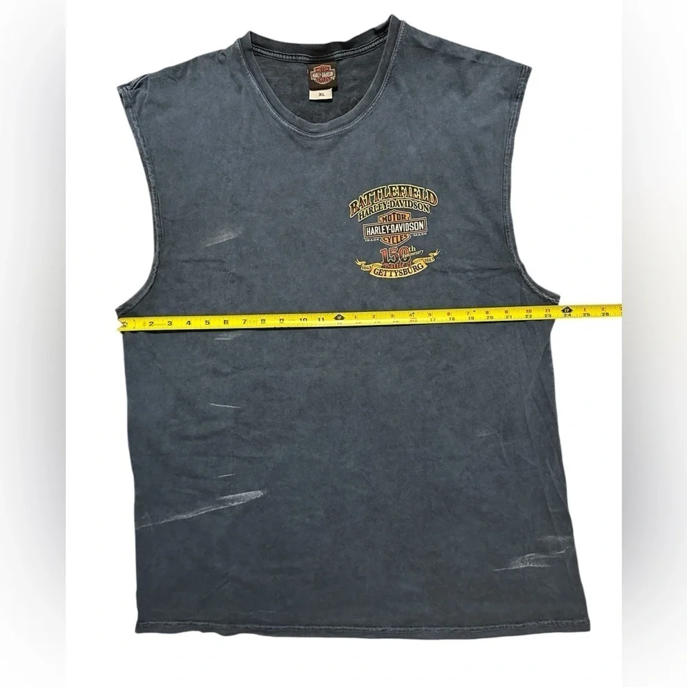 Harley Davidson Little Round Top Gettysburg, PA Men’s XL sleeveless t sh…​​​ - Picture 5 of 6